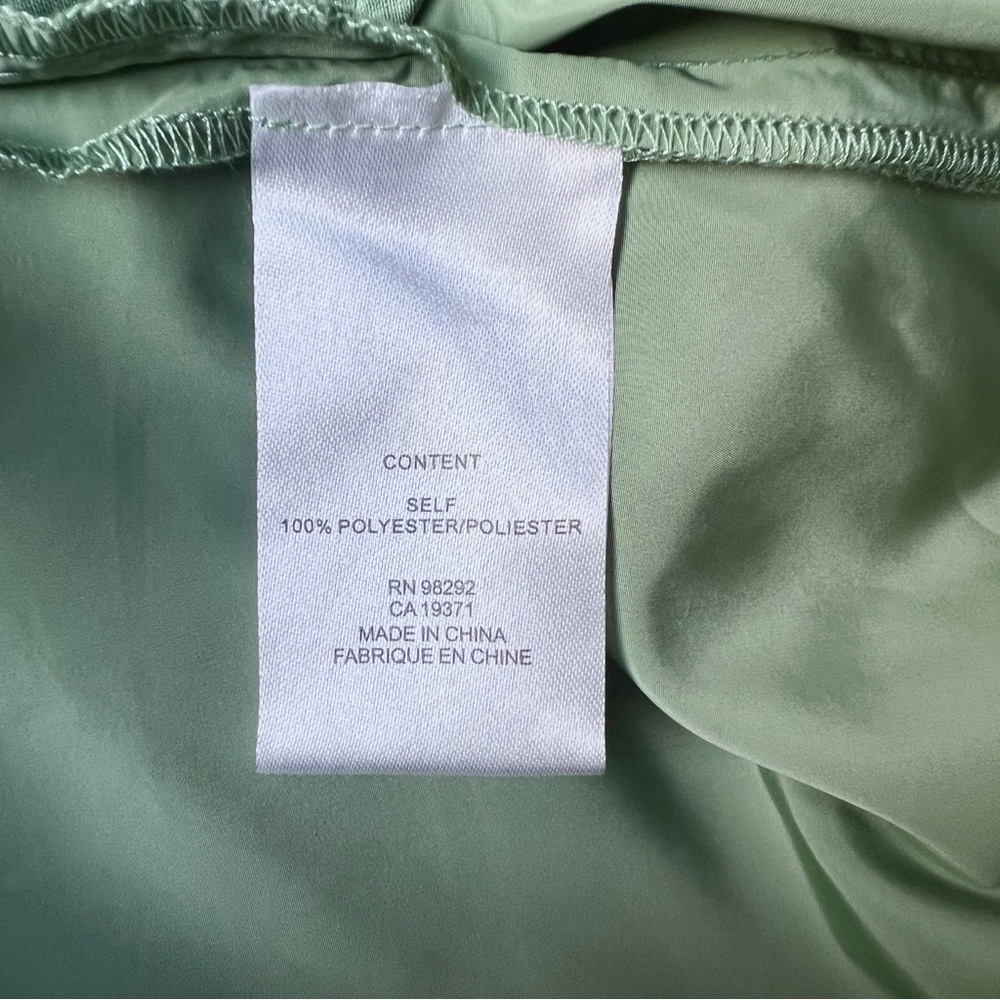 Tibi matcha green Italian sporty nylon pleated balloon trouser pants - Picture 7 of 11